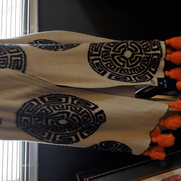 COPY - Lake Life Brand Reversible Tasseled 70 inch Scarf - Picture 4 of 8